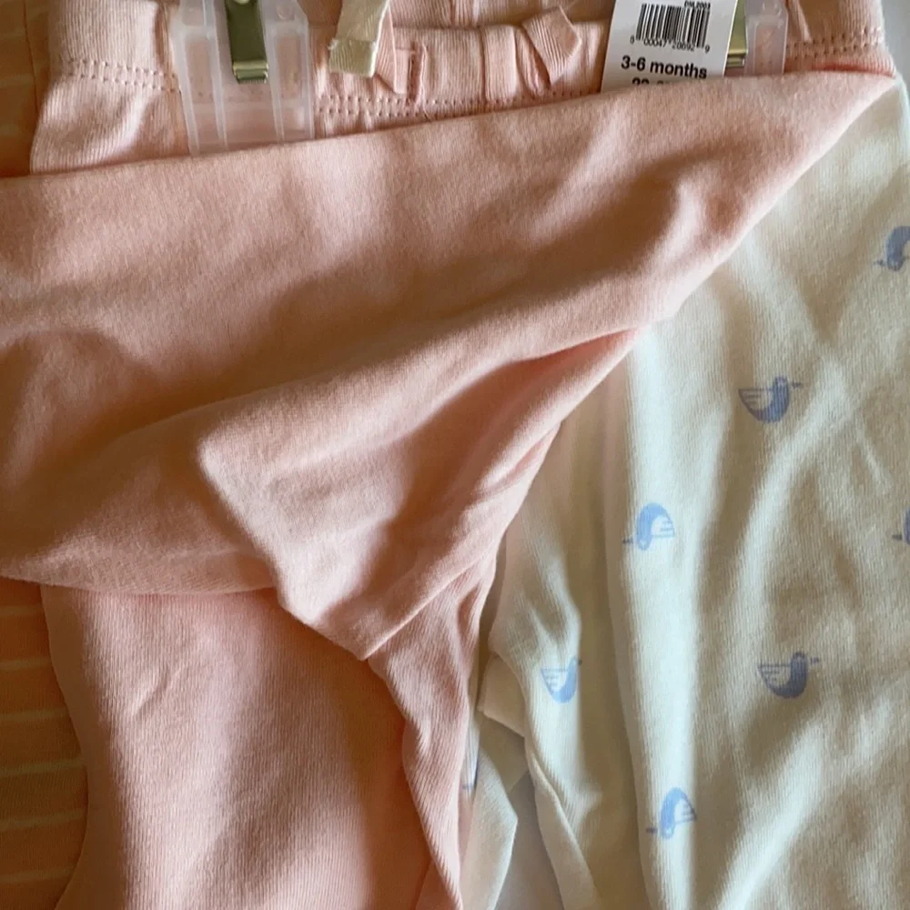 Baby Gap pink onesie pant set lot whale bird